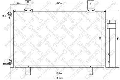 Condenser, air conditioning STELLOX 10-45567-SX