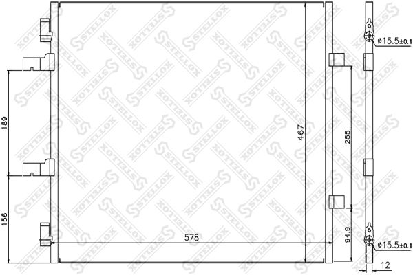 STELLOX 10-45631-SX Condenser, air conditioning