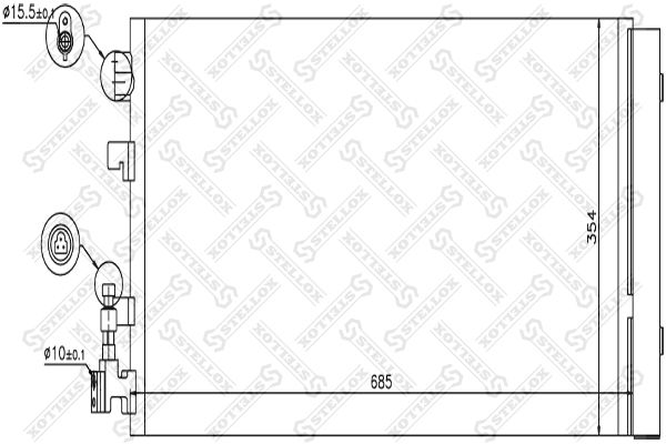 STELLOX 10-45694-SX Condenser, air conditioning