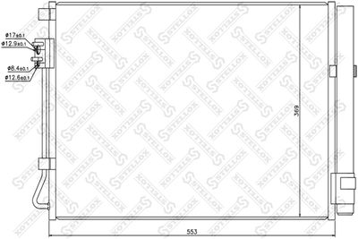 Condenser, air conditioning STELLOX 10-45714-SX