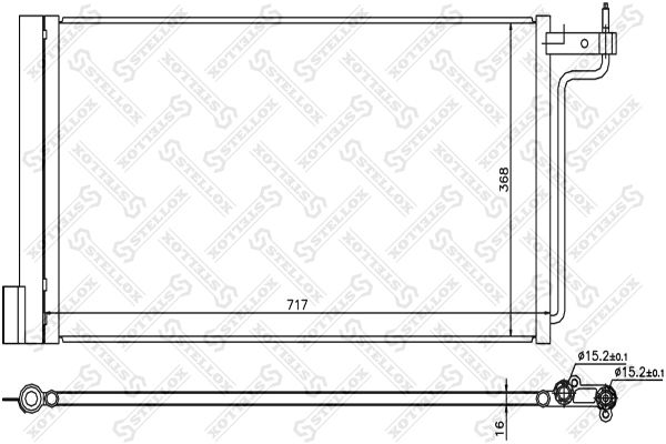 STELLOX 10-45739-SX Condenser, air conditioning