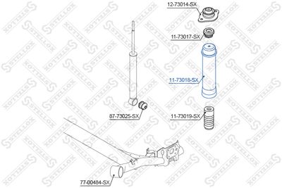Protective Cap/Bellow, shock absorber STELLOX 11-73018-SX