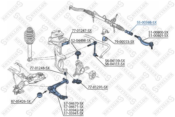STELLOX 55-00368-SX Inner Tie Rod