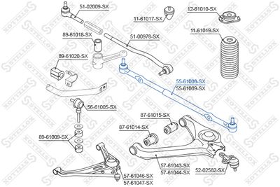 Inner Tie Rod STELLOX 55-61008-SX