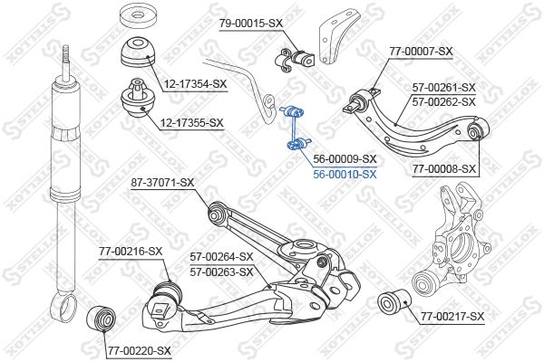 STELLOX 56-00010-SX Link/Coupling Rod, stabiliser bar