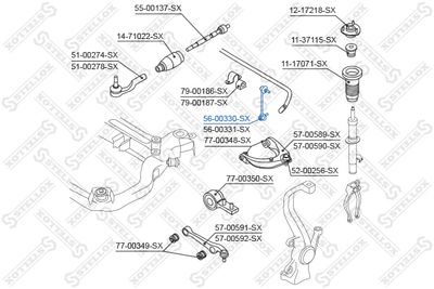 Link/Coupling Rod, stabiliser bar STELLOX 56-00330-SX