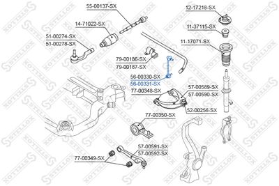 Link/Coupling Rod, stabiliser bar STELLOX 56-00331-SX