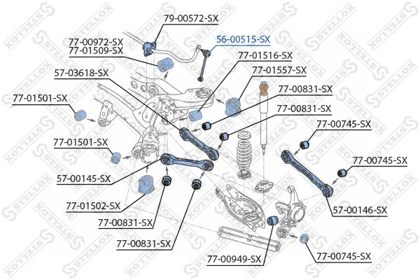 STELLOX 56-00515-SX Link/Coupling Rod, stabiliser bar