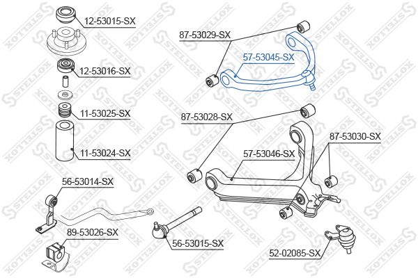 STELLOX 57-53045-SX Control/Trailing Arm, wheel suspension