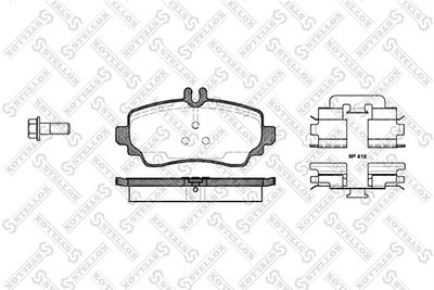 Brake Pad Set, disc brake STELLOX 661 000B-SX