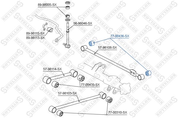 STELLOX 77-00436-SX Mounting, control/trailing arm