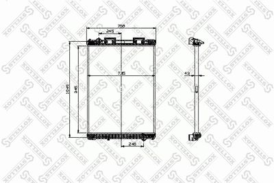 Radiator, engine cooling STELLOX 81-03316-SX