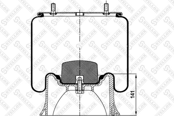 STELLOX 90-40222-SX Bellow, air suspension