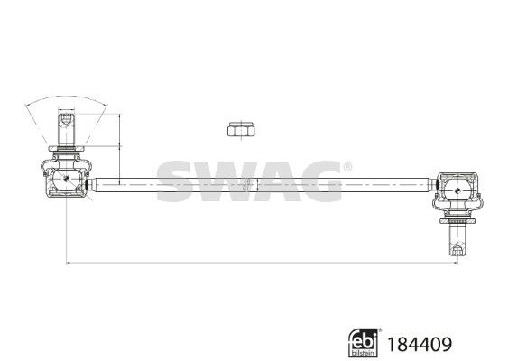 SWAG 33 11 0082 Link/Coupling Rod, stabiliser bar