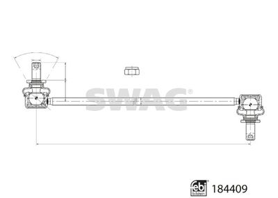 Link/Coupling Rod, stabiliser bar SWAG 33 11 0082