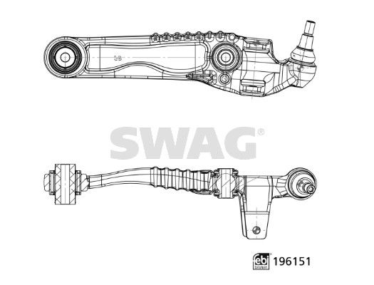 SWAG 33 11 2019 Control/Trailing Arm, wheel suspension