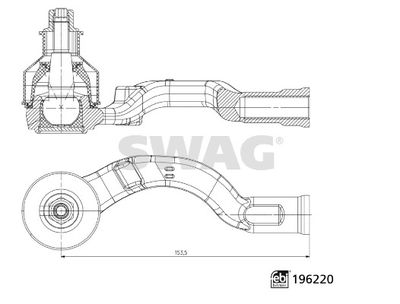 Tie Rod End SWAG 33 11 2065