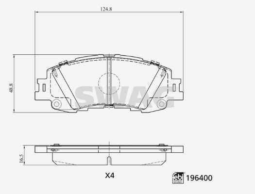 SWAG 33 11 2154 Brake Pad Set, disc brake