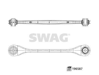 Control/Trailing Arm, wheel suspension SWAG 33 11 2252