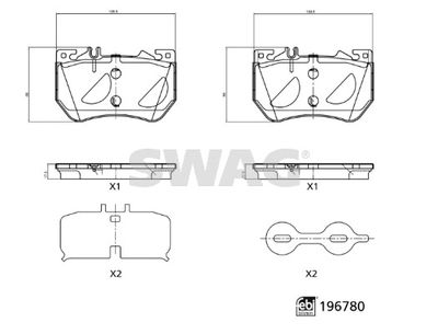 Brake Pad Set, disc brake SWAG 33 11 2340