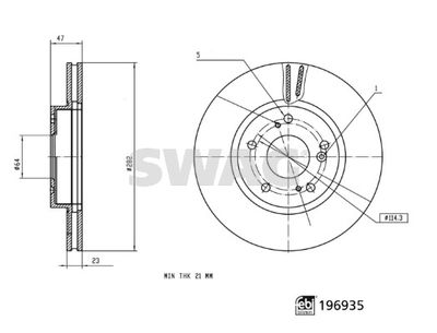 Brake Disc SWAG 33 11 2386