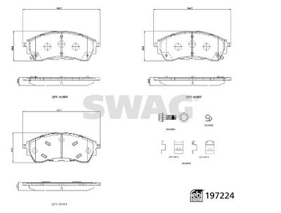 Brake Pad Set, disc brake SWAG 33 11 2511