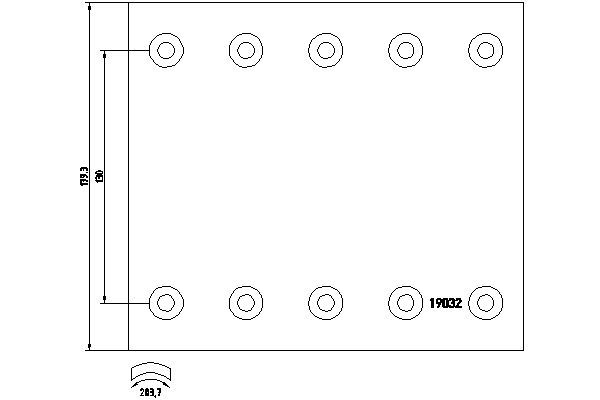 TEXTAR 1903242 Brake Lining Kit, drum brake