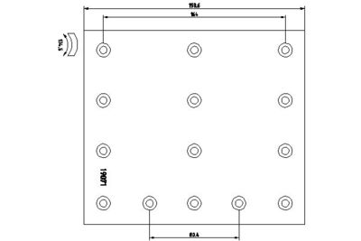 Brake Lining Kit, drum brake TEXTAR 1907105