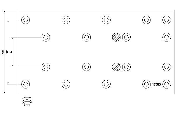 TEXTAR 1950307 Brake Lining Kit, drum brake