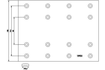 Brake Lining Kit, drum brake TEXTAR 1993101