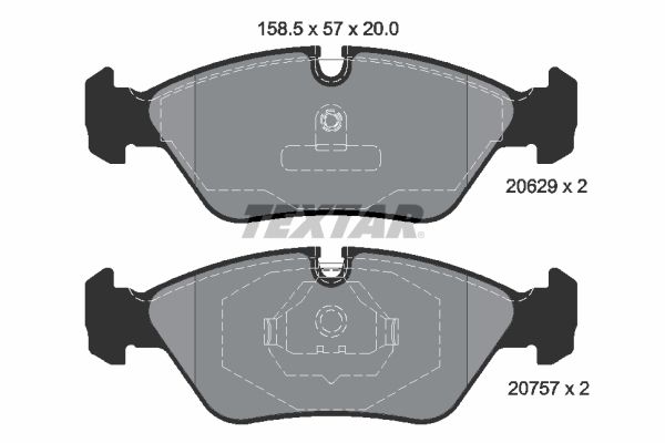 TEXTAR 2062902 Brake Pad Set, disc brake