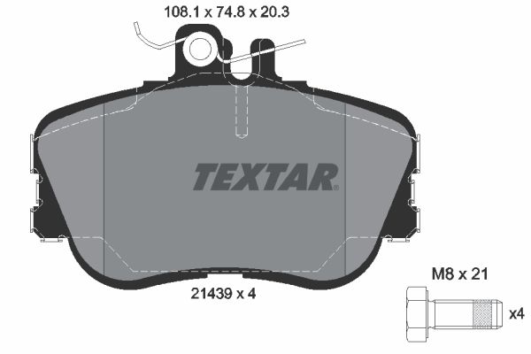 TEXTAR 2143905 Brake Pad Set, disc brake
