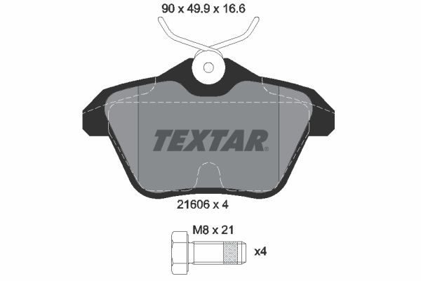 TEXTAR 2160601 Brake Pad Set, disc brake