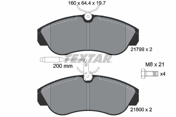 TEXTAR 2179901 Brake Pad Set, disc brake