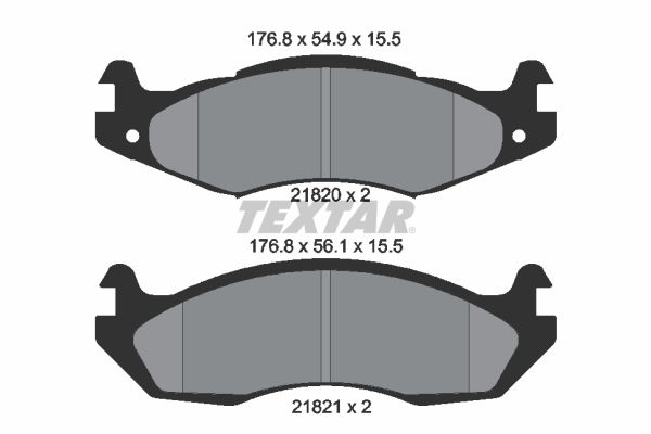 TEXTAR 2182001 Brake Pad Set, disc brake