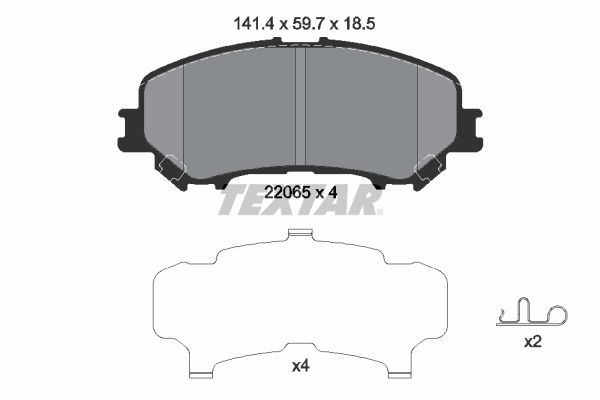 TEXTAR 2206501 Brake Pad Set, disc brake