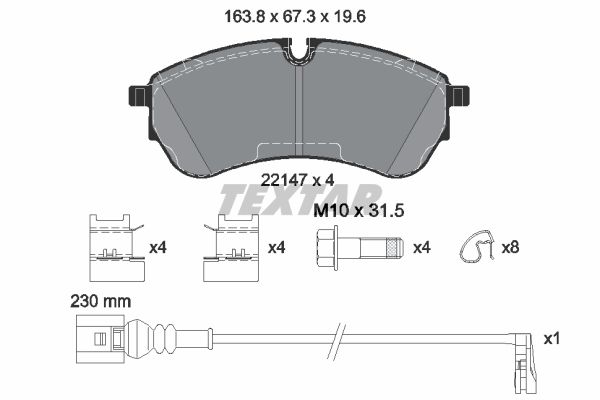 TEXTAR 2214703 Brake Pad Set, disc brake