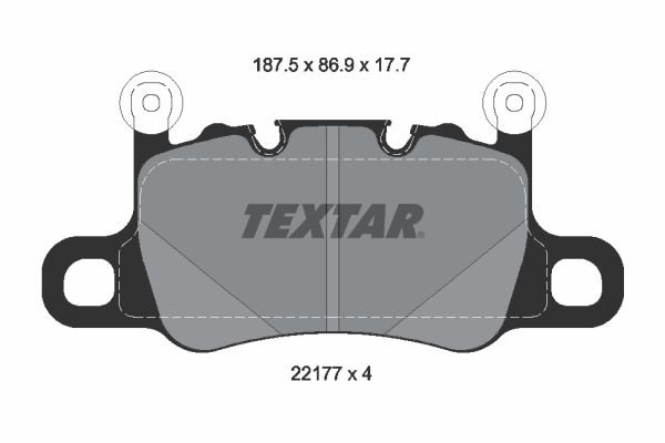 TEXTAR 2217701 Brake Pad Set, disc brake