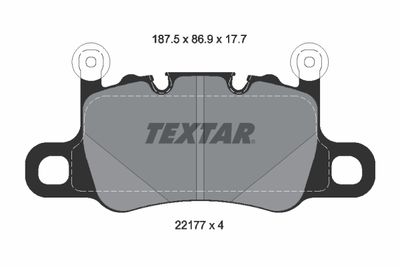 Brake Pad Set, disc brake TEXTAR 2217701