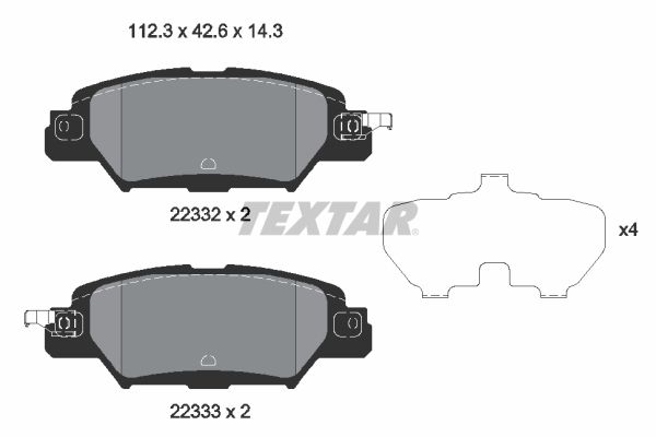 TEXTAR 2233201 Brake Pad Set, disc brake