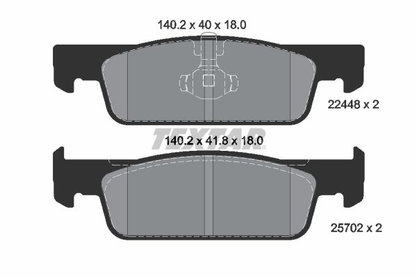 TEXTAR 2244801 Brake Pad Set, disc brake