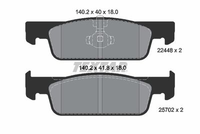 Brake Pad Set, disc brake TEXTAR 2244801