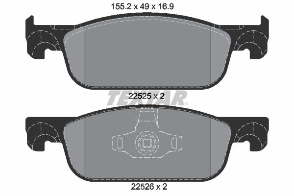TEXTAR 2252501 Brake Pad Set, disc brake