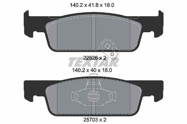 TEXTAR 2262601 Brake Pad Set, disc brake