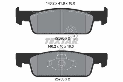 Brake Pad Set, disc brake TEXTAR 2262601