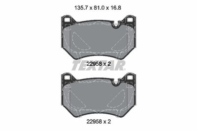 Brake Pad Set, disc brake TEXTAR 2295801