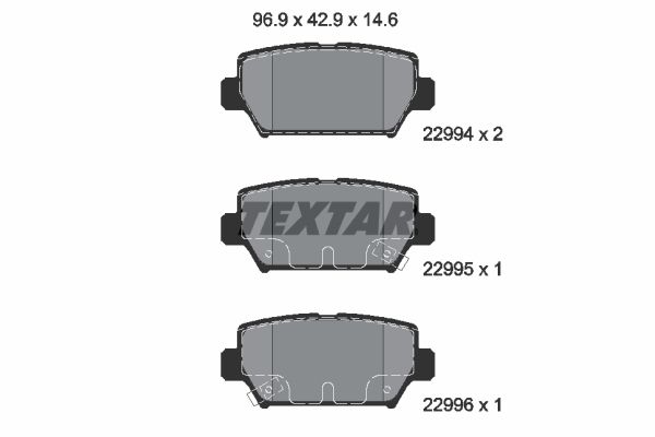 TEXTAR 2299401 Brake Pad Set, disc brake
