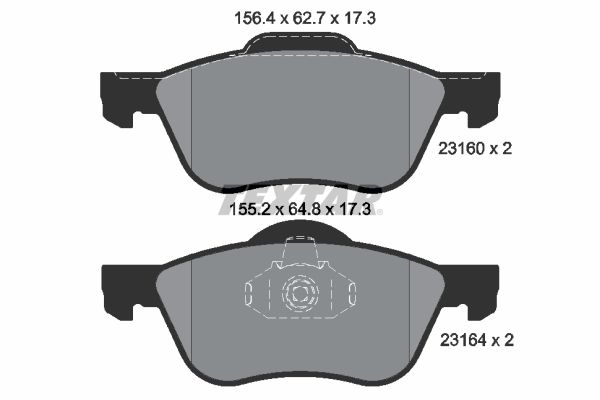 TEXTAR 2316001 Brake Pad Set, disc brake