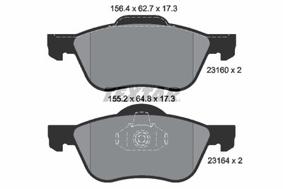 Brake Pad Set, disc brake TEXTAR 2316001