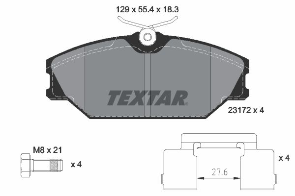 TEXTAR 2317203 Brake Pad Set, disc brake